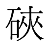 硤的舊字形